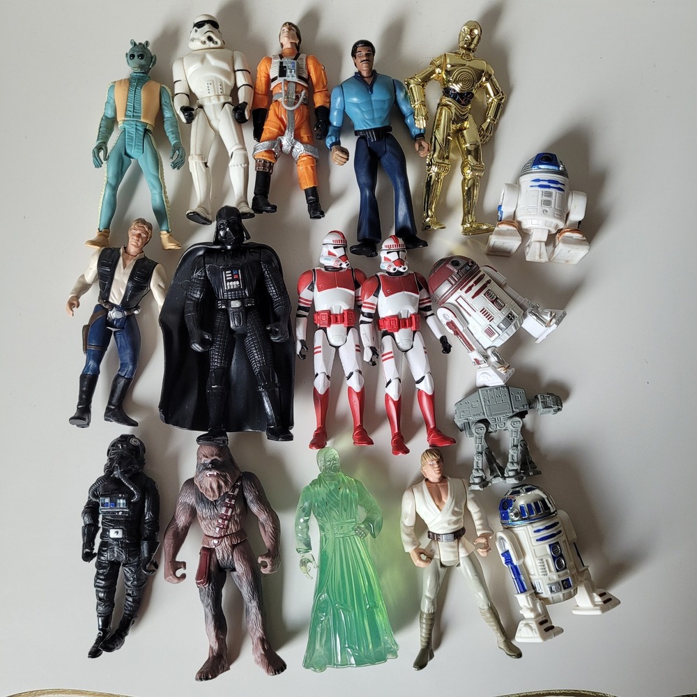 Vintage 90s Star Wars POTF Action Figure Lot 16 Loose Figure Kenner POTF2 Sci-Fi